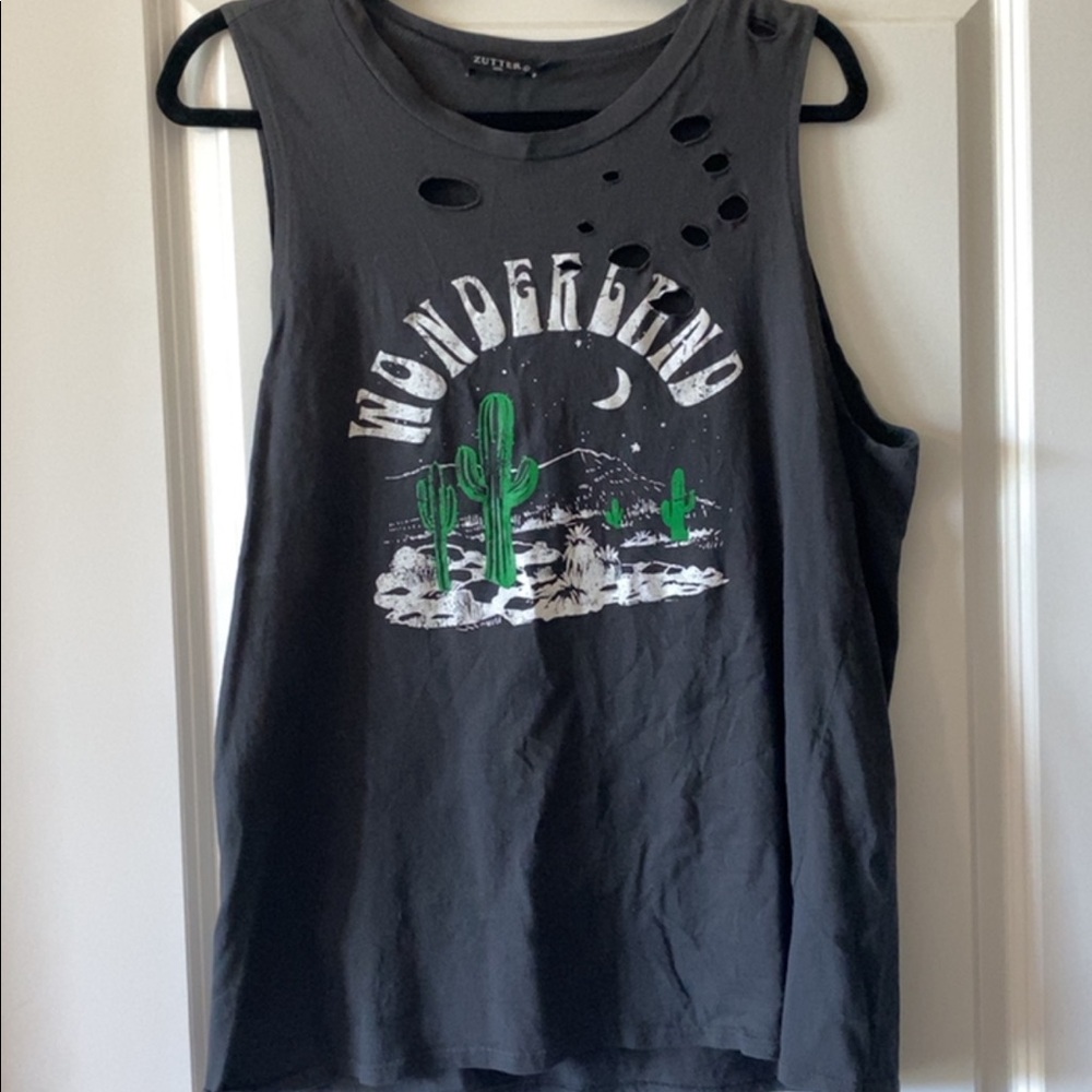 Sleeveless Zutter “Wonderland” Top, Sz L, Like New